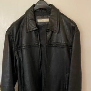 Classic Perry Ellis Leather Jacket Men's Large